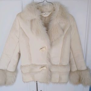 Suede/Faux Fur Girls dressy Coat Jacket